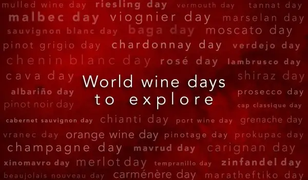 Wine and grape days to celebrate in 2026